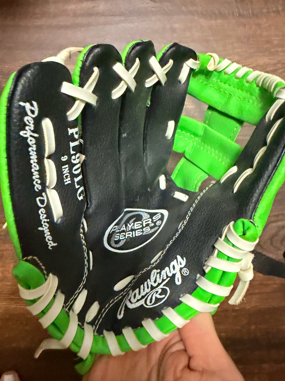 Rawlings Black and Neon Green Youth Baseball Glove